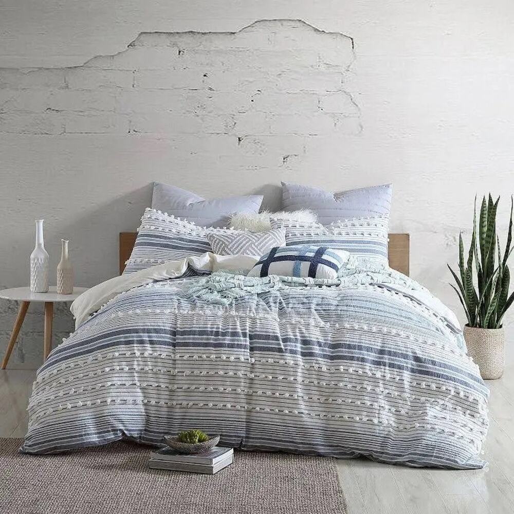 NEW! Swift Home Anahita 5PC Cotton Comforter Set Full/Queen Navy